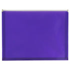 JAM Paper Plastic Envelopes with Zip Closure, Letter Booklet, 9.5 x 12.5, Purple Poly, 12 Pack (218Z1PU)-Purple