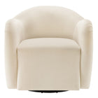 Modway Compose Performance Velvet Swivel Armchair - Alabaster-7