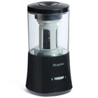 Staples Auto-Feed Electric Moderate Plus Use Pencil Sharpener - Black-Moderate use electric pencil sharpener built for small to medium sized classrooms or offices
