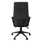 Monarch Specialties 7272 High-Back Executive Office Chair - Black/Black Fabric-Conforms to BIFMA standards for office furniture