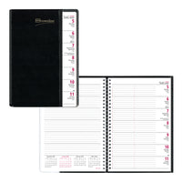 Brownline 2026 Pre-Vu Weekly Planner - 8-1/2" x 6-3/4" - Black - Bilingual-12-Month: January 2026 to December 2026
