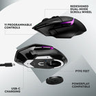 Logitech G502 X PLUS LIGHTSPEED Wireless RGB Gaming Mouse - Black-Redesigned dual-mode scroll wheel: Switch between hyper-fast free spin and precise ratcheting mode, and tilt left and right for two additional personalizable controls