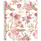 AT-A-GLANCE 2027 Large Weekly/ Monthly Planner - 11-¼" H x 9" W - Badge Floral - Bilingual-13 months: January 2027 - January 2028