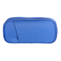 Pep Rally Organizer Pencil Case - Blue-Main compartment with double zipper closure
