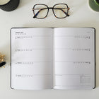 Letts of London 2027 Denim Weekly/Monthly Planner with Sewn Binding and Fabric Cover - 8-1/4" x 5-7/8"- Assorted - Multilingual-Multilingual (English, French, German,
Italian, Spanish and Dutch)