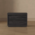 Manhattan Comfort Navis 32" Contemporary 2-Drawer Nightstand - Charcoal Grey-Home Assembly Required (All Hardware Included)
