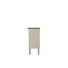 Manhattan Comfort Yonkers 62.99" Mid-Century Modern Sideboard - Off White and Cinnamon-Fashionable Framed Base Splayed Legs made from Solid Wood for Extra Durability