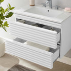 Modway Render 30" Wall-Mount Bathroom Vanity - White-MDF and Particleboard