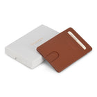 Champs Onyx Leather Access Card Case - Brown-Easy access ID window