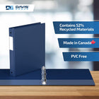 Davis Group Premium Economy Binder - Round Ring - 1" - Royal Blue - 6 Pack-Ideal for Conferences, Reference, Colleges & Universities
