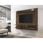 Manhattan Comfort Plaza 64.25" Modern Floating Entertainment Center - Rustic Brown-Recommended for a 50" TV