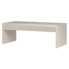 Hudson&Canal Lawrence 48"W Rectangular Coffee Table - Alder White-Tabletop features a weight capacity of 60 lbs