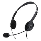 Adesso Xtream H4 Dual 3.5mm Stereo Headset with Mic - Noise Cancelling - 6' Cable - Lightweight - Black-6