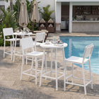 Zuo Ren Bar Table - White-Material: Aluminum