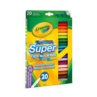 Crayola Washable Super Tips Markers, 20 Count-Enjoy the versatility to create thick and thin lines without having to use separate Fine Tip and Broad Line Markers
