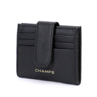 Champs Iconic Snap Cardholder - Black-Front Snap closure