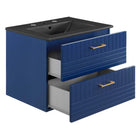 Modway Daybreak 24" Bathroom Vanity - Blue/Black-Ceramic Sink With Integrated Countertop