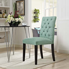 Modway Duchess Button Tufted Fabric Dining Chair - Laguna-Solid Rubberwood Legs