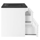 Modway Render 30" Wall-Mount Bathroom Vanity - White/Black-8
