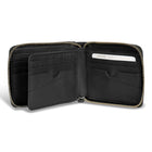 Champs Camo Leather Zip Around Wallet - Black-Double Bill compartment