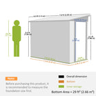 Outsunny Steel Garden Storage Shed with Lockable Door - 2 Air Vents for Backyard - 4' x 8' -Lock-on door ensures security for the storage house, with lock and keys included
