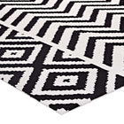 Modway Ailani Geometric Chevron / Diamond Area Rug - 8 ft W x 10 ft L - Black/White-100% Polyester Microfiber