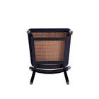 Manhattan Comfort Giverny 18.11" Industry Chic Dining Chair - Black and Natural Cane - Set of 2-10