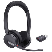 Yealink WH64 Hybrid Dual Wireless Headset - Microsoft Teams-The Yealink WH64 Hybrid is a wireless headset with a DECT dongle for Hybrid working.