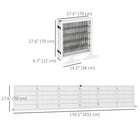 PawHut Wooden Freestanding Pet Gate with 6 Panels and 2 Support Feet - White-Flexible connections allow the panels to be arranged in different shapes 