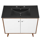 Modway Transmit 36" Bathroom Vanity - Walnut/Black-8