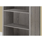 Monarch Specialties 7060 48"H Bookcase - Dark Taupe With Adjustable Shelves-Four adjustable shelves can be used as storage or to display your favourite pieces/design