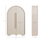 Modway Bellamy Arched Fold-Out Desk Cabinet - Ash-Fold-Out Writing Desk Surface