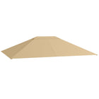 Outsunny 10' L x 13' W Gazebo Canopy Replacement with Vents and Drain Holes, (Top Cover) - Khaki-ONLY fits 10' x 13' (3 x 4m) gazebos, Outsunny SKU 84C-116 Series