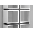 Monarch Specialties 7076 71"H Bookcase - White/Grey-Stylish reclaimed wood look finish