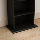 HOMCOM 9-Tier Slim DVD Media Storage Cabinet with Adjustable Shelves - Black-Simple assembly with numbered parts and clear instructions