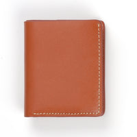 Decent Living Slim Leather Bifold Wallet - Brown-Material: 100% full-grain genuine leather for lasting quality