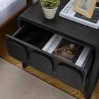 Modway Toscana 2-Drawer Nightstand - Black-Non-Marking Floor Glides
