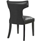 Modway Curve Dining Chair - Black-Studded Nailhead Trim