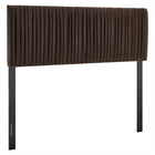 Modway Eloise Stain-Resistant Performance Velvet Queen Headboard - Chocolate Brown-Queen Size Headboard