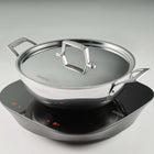 Tramontina Utsava Tri-Ply Clad Stainless Steel Covered Kadai-Oven Safe: Bake or finish dishes in the oven up to 500°F, adding depth to your meals