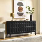 Modway Samos 62" Sideboard - Black-Adjustable Shelves with Soft Close Hinges