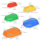 Outsunny Obstacle Course Sensory Play River Stepping Stones - Multicoloured - Set of 5-Stackable design for easy storage 