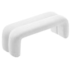 Modway Dax 50.5" Chenille Upholstered Accent Bench - Frost-Non-Marking Foot Pads