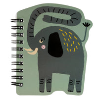 Pep Rally Mini Die Cut Notebook - 40 Sheets - Elephant-80 lined pages for note-taking