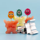 Kikkerland Monster Fruit Cutters-Includes: 2 Monster Cutters, 8 Monster Heads, 24 toothpicks