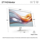 HP 527sw 27" Class IPS Full HD LED Monitor - White - 94F46AAABA-The tilt-adjustable stand helps deliverthe perfect view so you can maximize productivity and work comfortably.