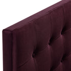 Modway Emily Stain-Resistant Performance Velvet Twin Size Headboard - Mulberry-7