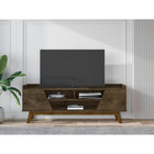 Manhattan Comfort Marcus 62.99" Mid-Century Modern TV Stand - Rustic Brown -Recommended for a 65" TV