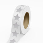JAM Paper Standard Label Rolls - Star Shaped - 2 3/4 x 2 7/8 - Silver Metallic Foil - 125 Labels/Roll-Colour: Durable Silver Shiny Foil | Make your mail stand out with colourful shipping address labels.