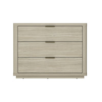 Manhattan Comfort Evelyn 32" Modern 3-Drawer Nightstand - Natural-Modern Nightstand for Bedroom and Living Room Use